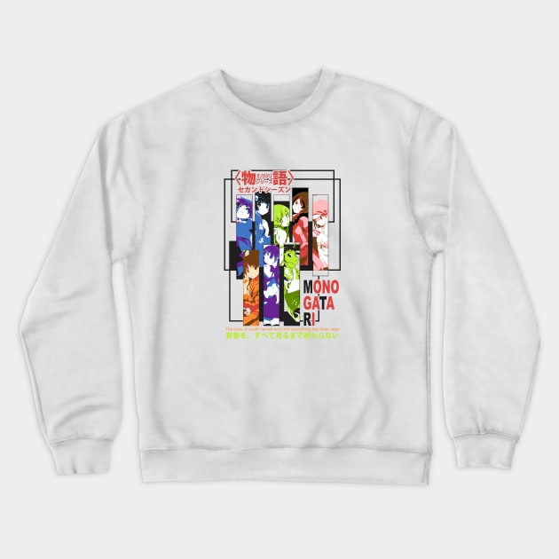 Monogatari Crewneck Sweatshirt by artmedia8